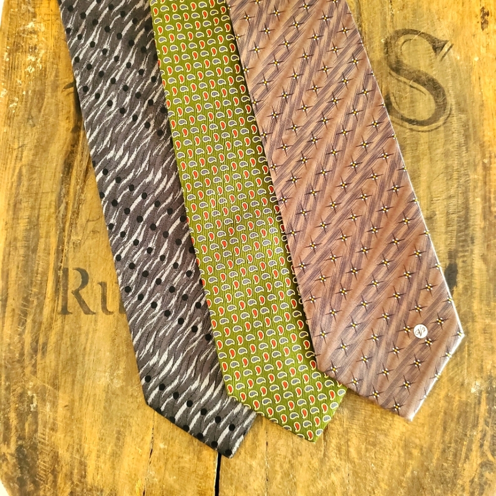 VERSACE Bundle | 3 Vintage Designer | Luxury‎ Men's 100% Itlalian Silk Neck Ties